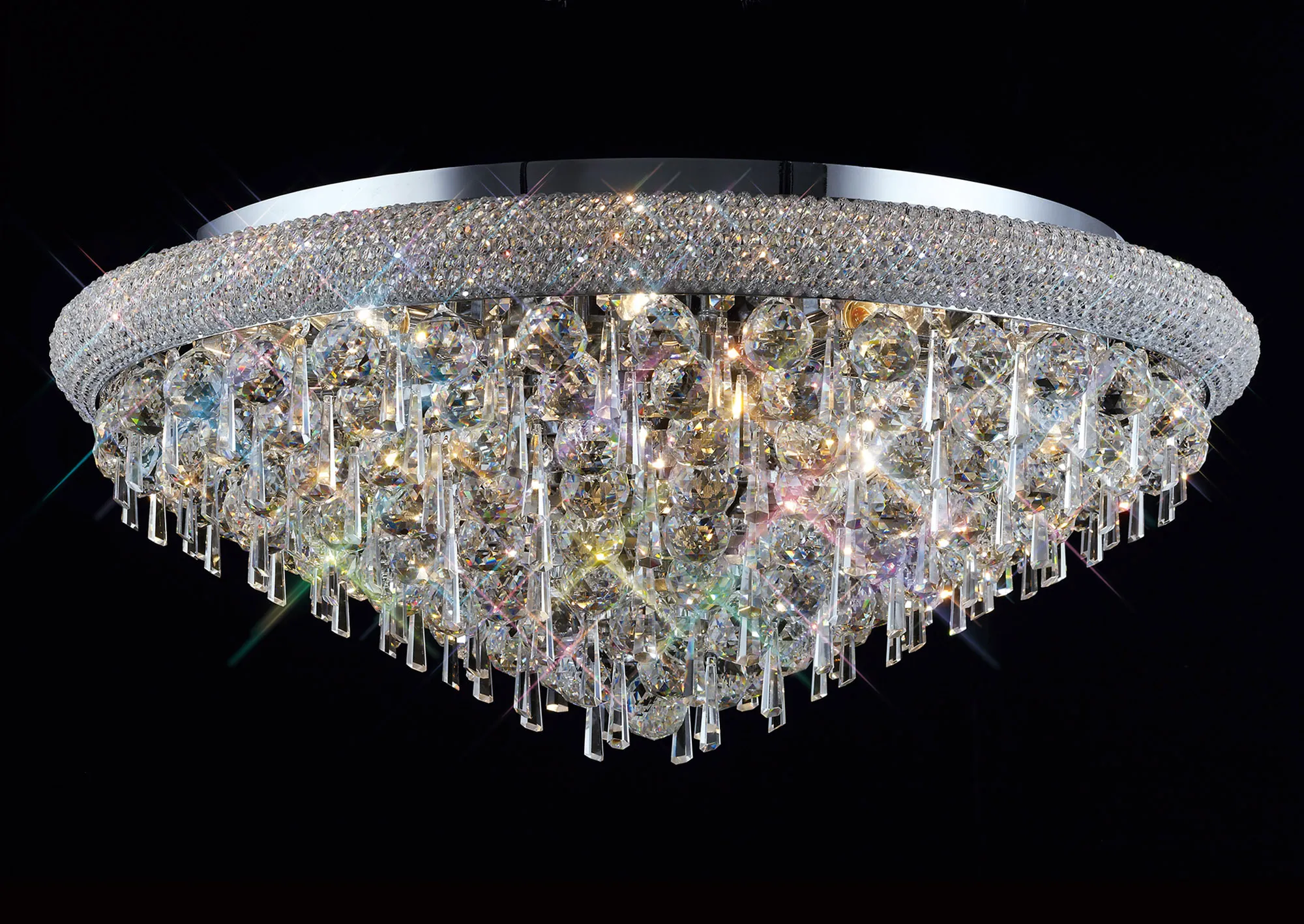 IL31448  Alexandra Crystal Ceiling 16 Light (24.1kg) Polished Chrome